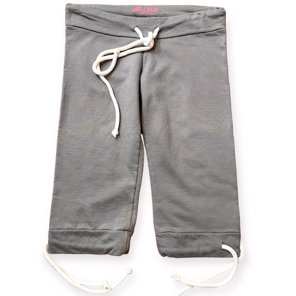 Moshi by Lauren Moshi NEW Cropped Fashionista‎ Graphic Sweatpants Women's Medium